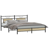 Vidaxl bedframe zonder matras 183x213cm spaanplaat sonoma eikenkleurig