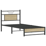 Vidaxl bedframe zonder matras hout sonoma eikenkleurig 75x190 cm