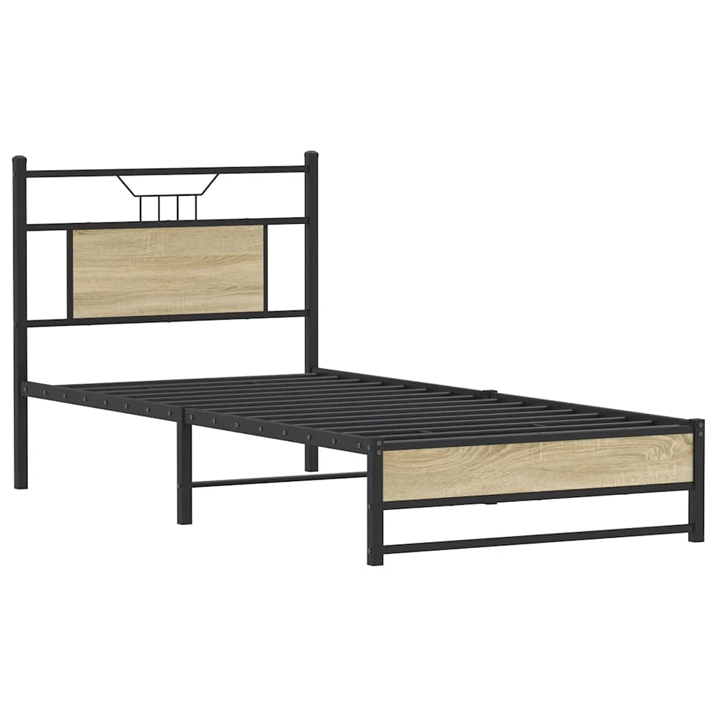 Vidaxl bedframe zonder matras hout sonoma eikenkleurig 80x200 cm