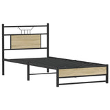 Vidaxl bedframe zonder matras hout sonoma eikenkleurig 80x200 cm