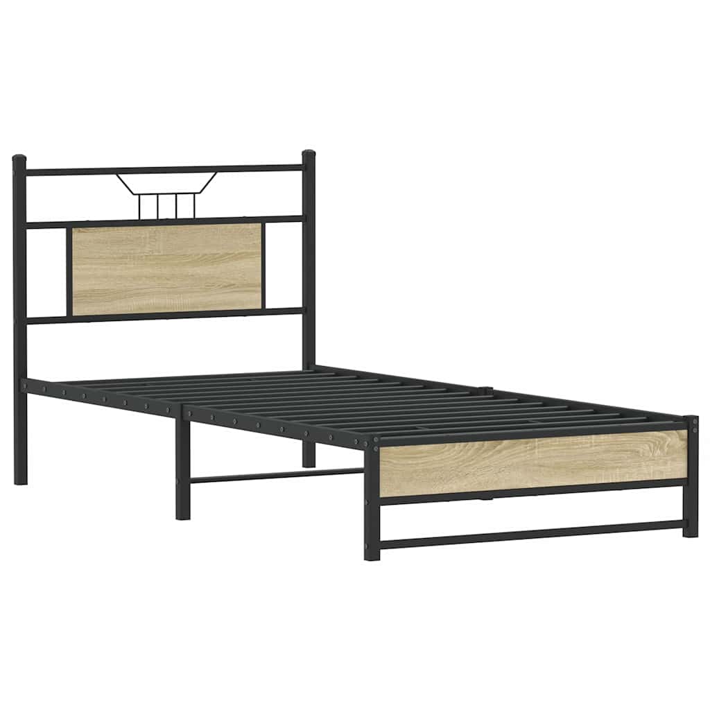 Vidaxl bedframe zonder matras hout sonoma eikenkleurig 90x200 cm