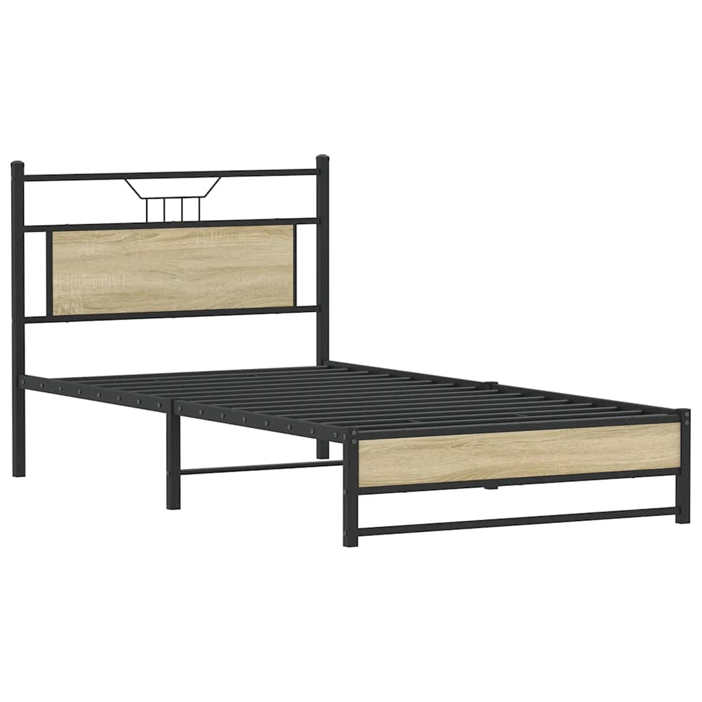 Vidaxl bedframe zonder matras hout sonoma eikenkleurig 100x190 cm