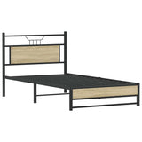 Vidaxl bedframe zonder matras 107x203cm spaanplaat sonoma eikenkleurig