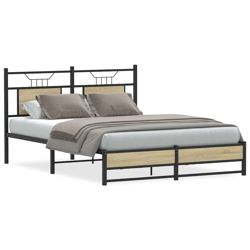 Vidaxl bedframe zonder matras hout sonoma eikenkleurig 140x200 cm