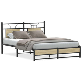 Vidaxl bedframe zonder matras hout sonoma eikenkleurig 150x200 cm
