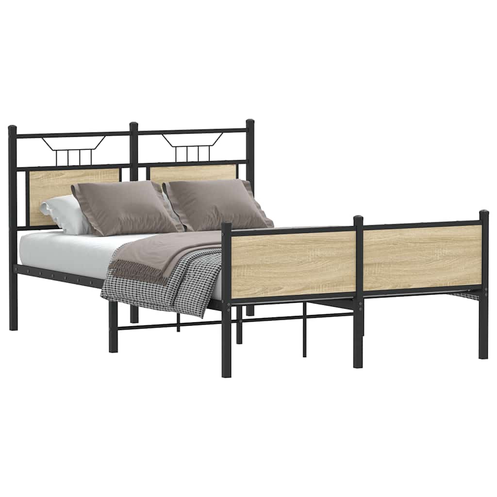 Vidaxl bedframe zonder matras hout sonoma eikenkleurig 120x190 cm