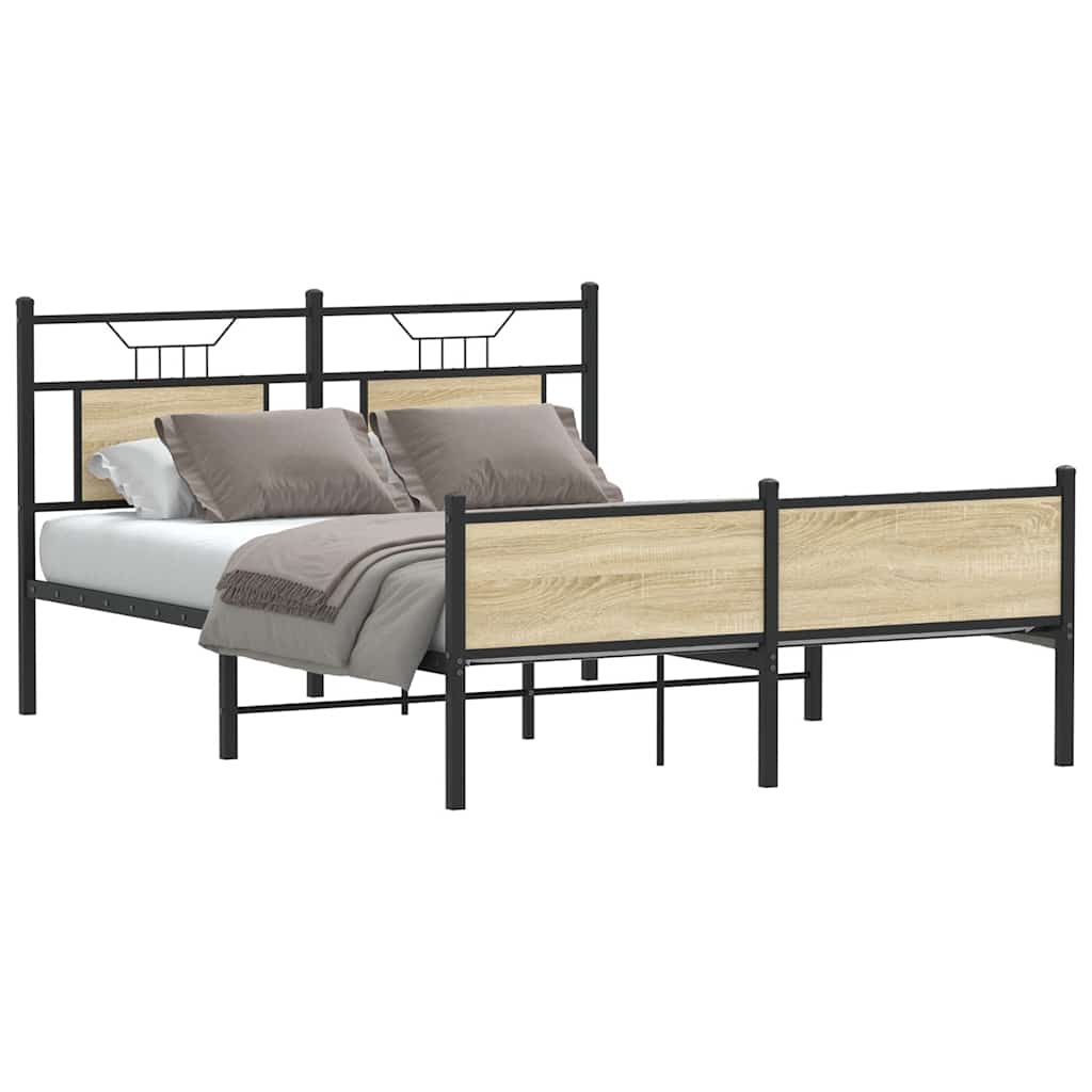 Vidaxl bedframe zonder matras hout sonoma eikenkleurig 140x200 cm