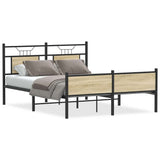 Vidaxl bedframe zonder matras hout sonoma eikenkleurig 150x200 cm