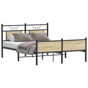 Vidaxl bedframe zonder matras hout sonoma eikenkleurig 150x200 cm