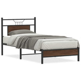 Vidaxl bedframe zonder matras bewerkt hout bruin eikenkleur 80x200 cm