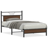 Vidaxl bedframe zonder matras 107x203 cm spaanplaat bruin eikenkleurig