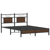 Vidaxl bedframe zonder matras bewerkt hout bruin eikenkleur 140x190 cm