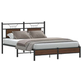 Vidaxl bedframe zonder matras bewerkt hout bruin eikenkleur 140x200 cm