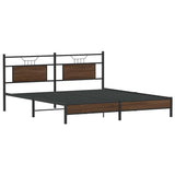 Vidaxl bedframe zonder matras bewerkt hout bruin eikenkleur 160x200 cm