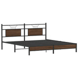Vidaxl bedframe zonder matras bewerkt hout bruin eikenkleur 183x203 cm