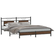 Vidaxl bedframe zonder matras bewerkt hout bruin eikenkleur 183x203 cm
