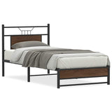 Vidaxl bedframe zonder matras bewerkt hout bruin eikenkleur 80x200 cm