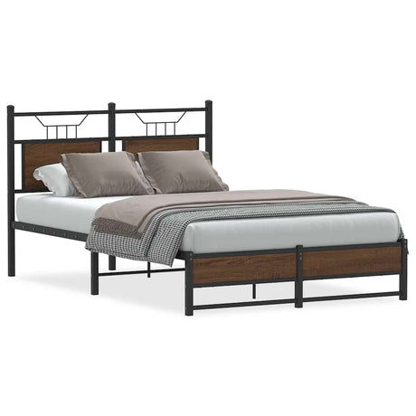Vidaxl bedframe zonder matras bewerkt hout bruin eikenkleur 120x200 cm