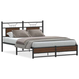 Vidaxl bedframe zonder matras bewerkt hout bruin eikenkleur 140x200 cm