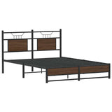 Vidaxl bedframe zonder matras bewerkt hout bruin eikenkleur 150x200 cm