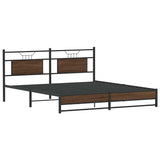 Vidaxl bedframe zonder matras bewerkt hout bruin eikenkleur 160x200 cm