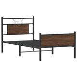 Vidaxl bedframe zonder matras bewerkt hout bruin eikenkleur 80x200 cm