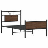 Vidaxl bedframe zonder matras bewerkt hout bruin eikenkleur 90x200 cm
