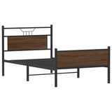 Vidaxl bedframe zonder matras bewerkt hout bruin eikenkleur 100x200 cm