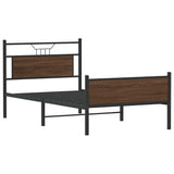 Vidaxl bedframe zonder matras 107x203 cm spaanplaat bruin eikenkleurig