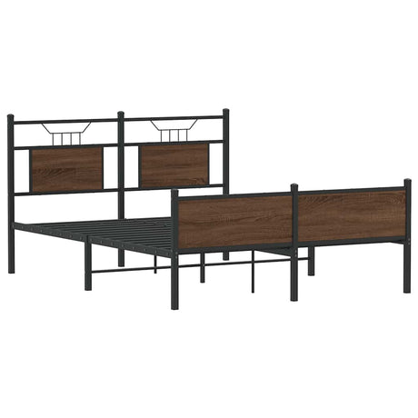 Vidaxl bedframe zonder matras bewerkt hout bruin eikenkleur 140x200 cm