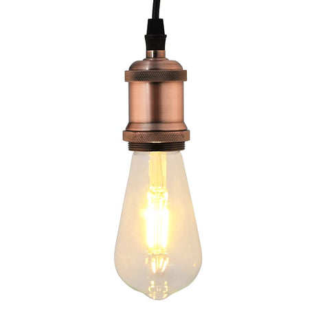 Vidaxl lamphouders 2 st rood brons e27
