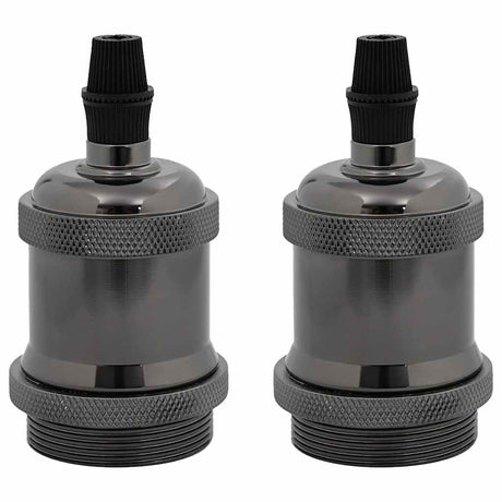Vidaxl lamphouders 2 st glanzend zwart e27