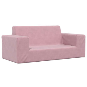 Vidaxl kinderbank 2-zits zacht pluche roze