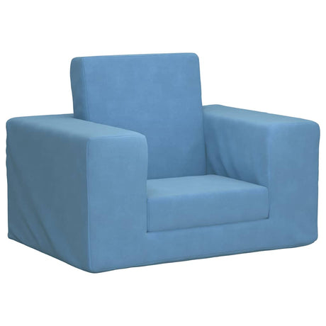 Vidaxl kinderslaapbank zacht pluche blauw
