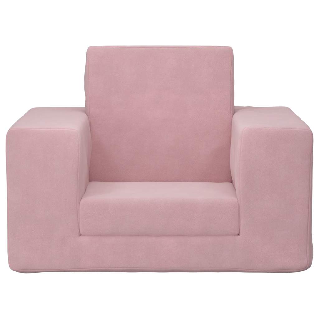 Vidaxl kinderslaapbank zacht pluche roze