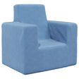 Vidaxl kinderbank zacht pluche blauw