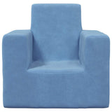 Vidaxl kinderbank zacht pluche blauw