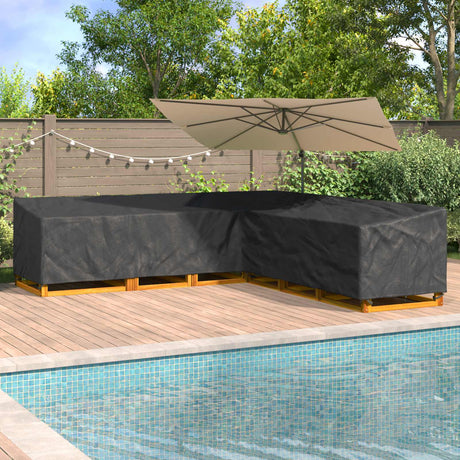 Vidaxl meubelhoes 325 x 325 x 80 cm 210d oxford stof l-vorm waterdicht