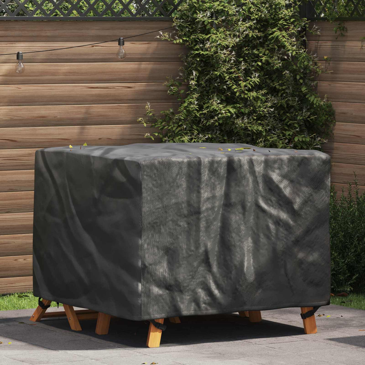 Vidaxl meubelhoes effen zwart 113 x 113 x 73 cm 210d