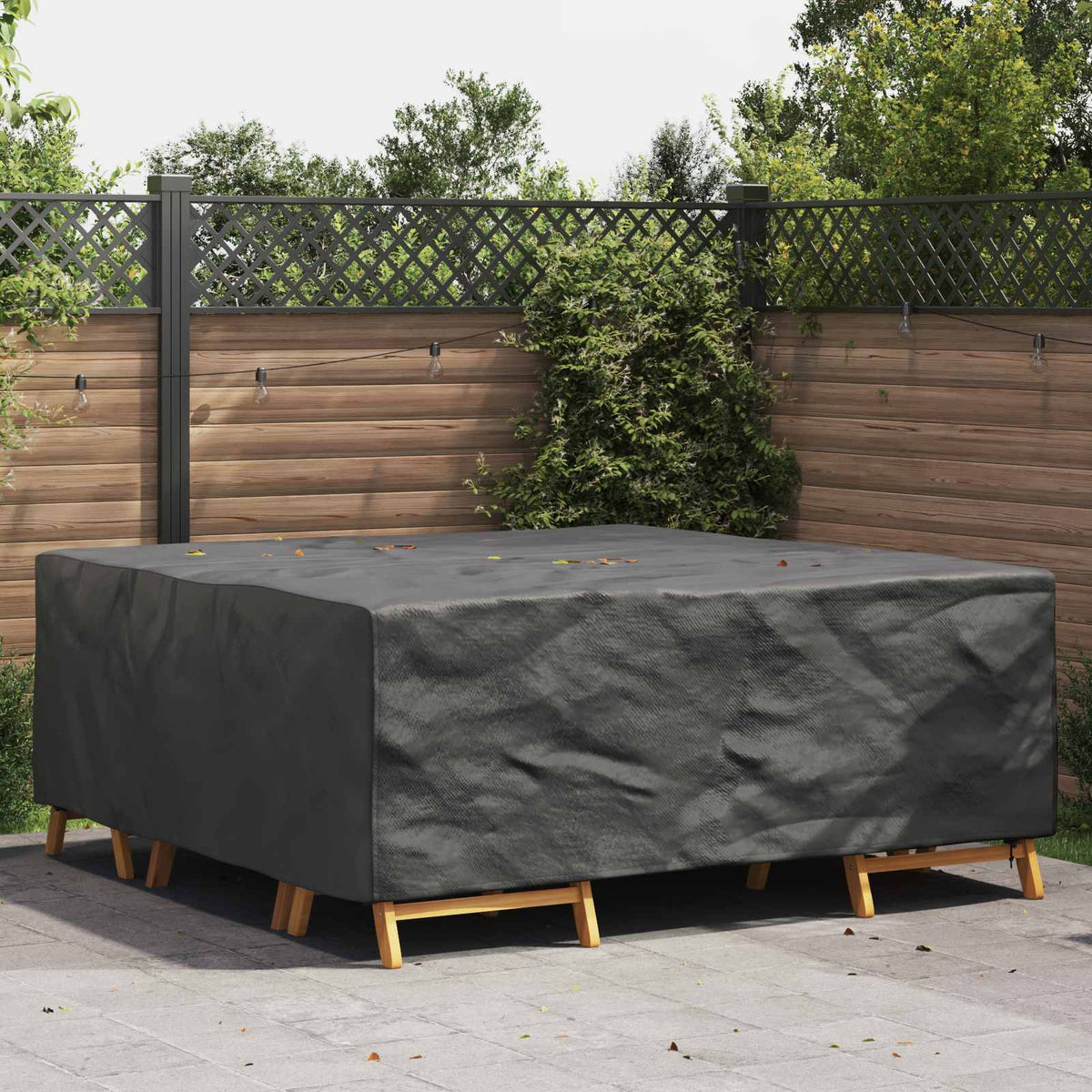 Vidaxl meubelhoes effen zwart 200 x 200 x 90 cm 420d