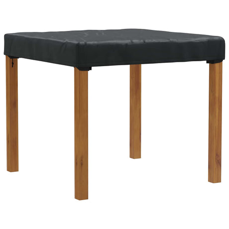 Vidaxl tafel dek 112 x 112 x 15 cm vierkant waterdicht zwart