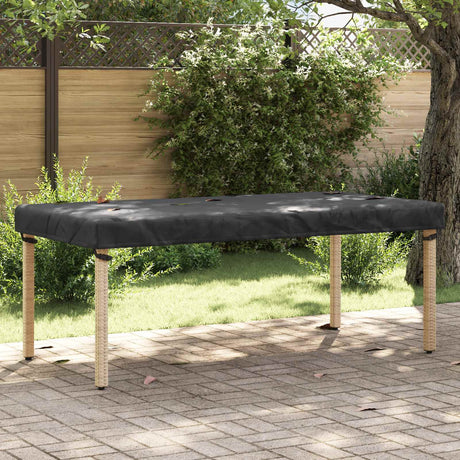 Vidaxl tafel dek 202 x 92 x 15 cm stof rechthoekig waterdicht zwart