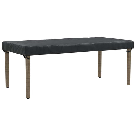 Vidaxl tafel dek 202 x 102 x 15 cm stof rechthoekig waterdicht zwart