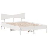 Vidaxl bedframe zonder matras massief grenenhout wit 120x200 cm