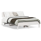 Vidaxl bedframe zonder matras massief grenenhout wit 120x200 cm