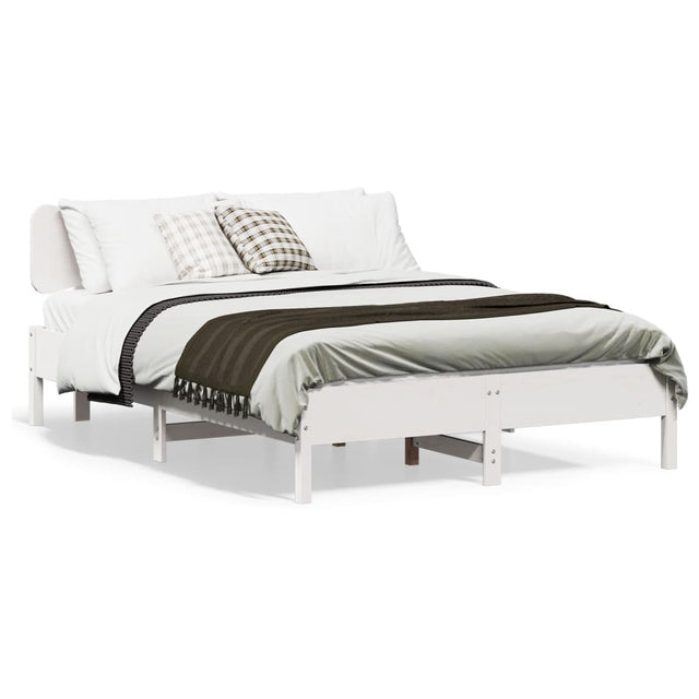 Vidaxl bedframe zonder matras massief grenenhout wit 120x200 cm