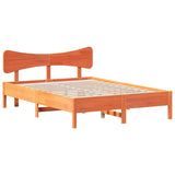 Vidaxl bedframe zonder matras massief grenenhout wasbruin 135x190 cm