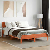 Vidaxl bedframe zonder matras massief grenenhout wasbruin 135x190 cm