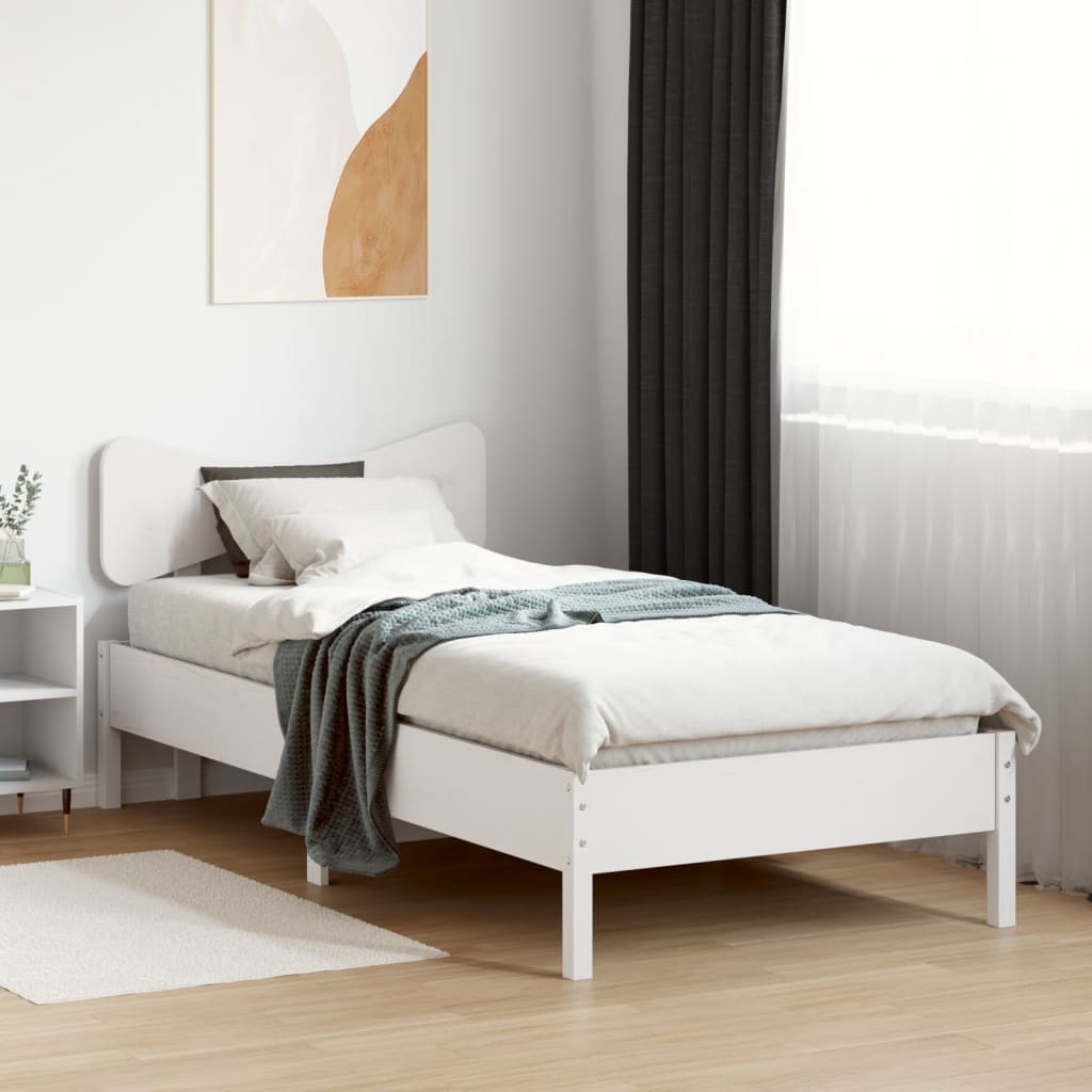 Vidaxl bedframe zonder matras massief grenenhout wit 90x190 cm