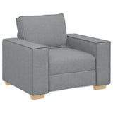 Vidaxl sofa stoel lichtgrijs 100x78x84 cm stof